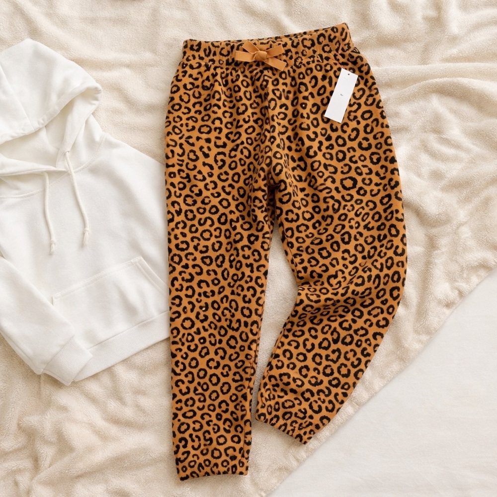 Old Navy sweat pants leopard print